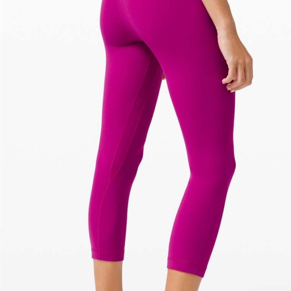 Lululemon Align Crop 21” Deep Fuchsia Leggings Sz 6 - Picture 2 of 4